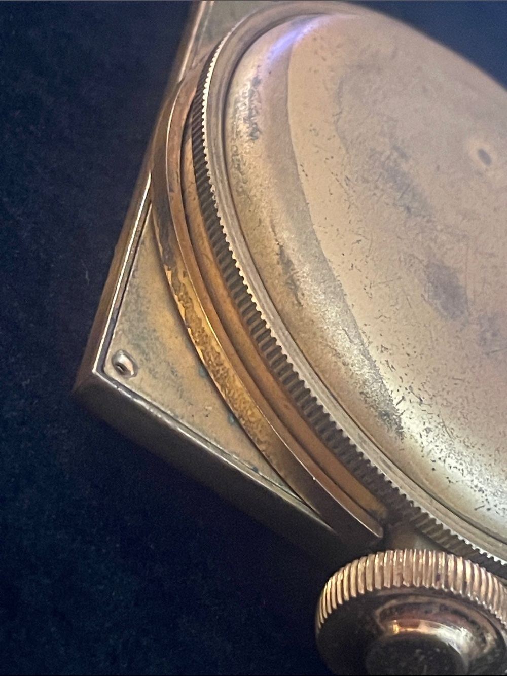 Vintage WALTHAM 8 Day Gold-Tone Square Clock - RUNS! - Picture 4 of 4
